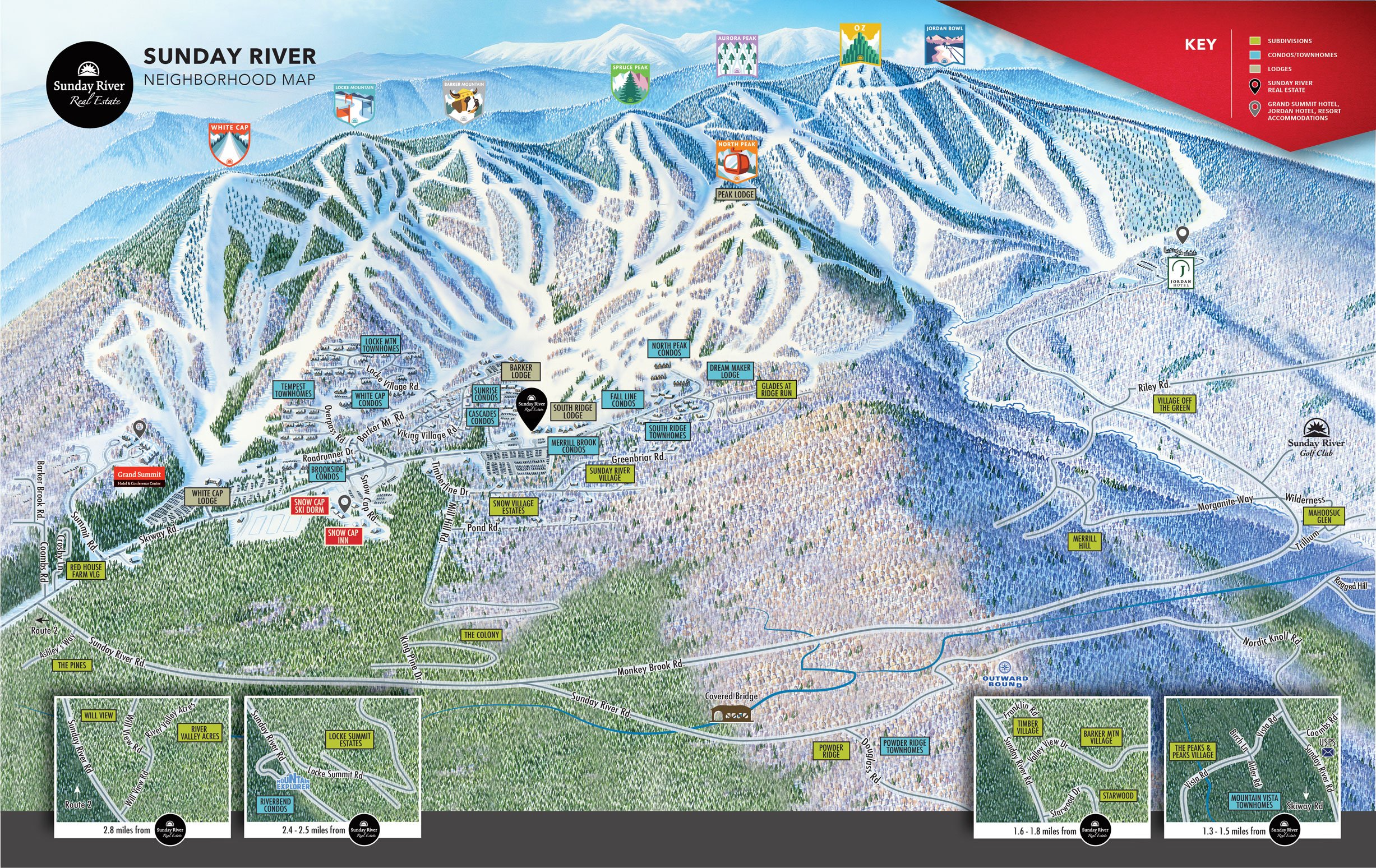 Sunday River neighborhood map