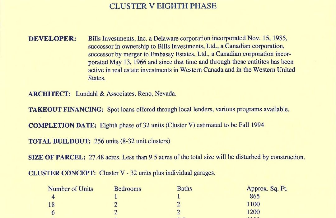 McCloud Condominiums Sales and Info. Incline Village, NV