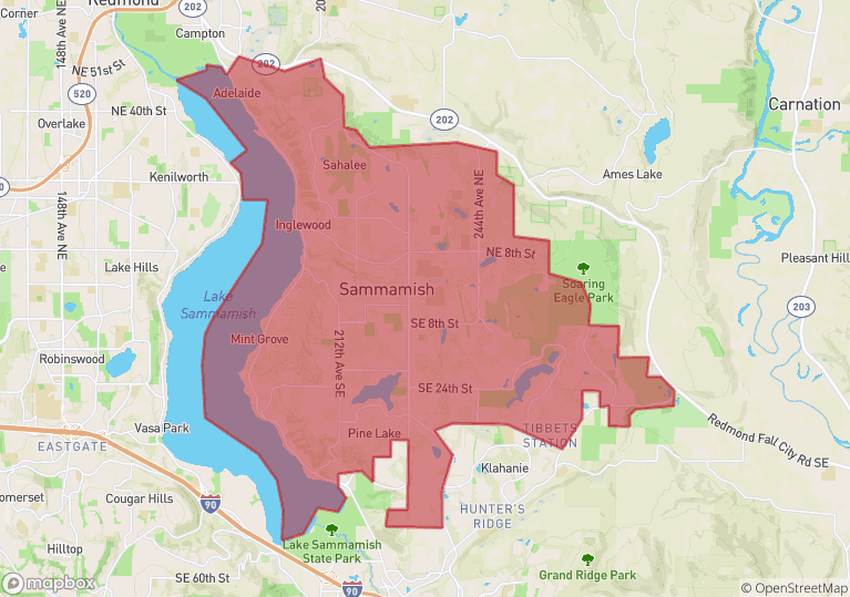 Sammamish City Limits Map