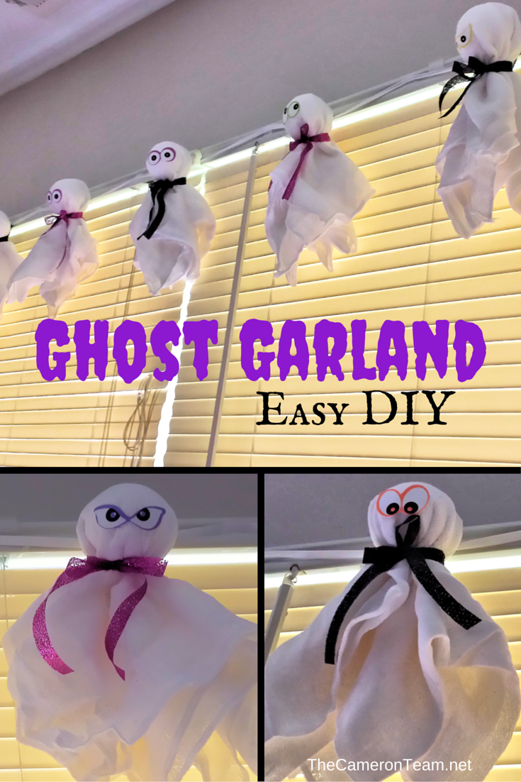 DIY Ghost Garland (Easy) - The Cameron Team